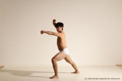 Underwear Martial art Man Asian Moving poses Average Short Black Dynamic poses Academic